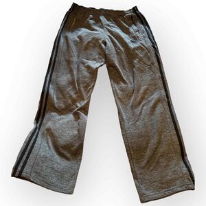 adidas Gray Sweatpants with Black Stripes